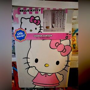 Hello Kitty gray shower curtain